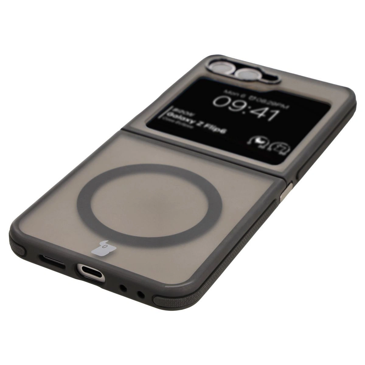 Bizon Case Eclipse Samsung Galaxy Z Flip6 smoky with a black frame