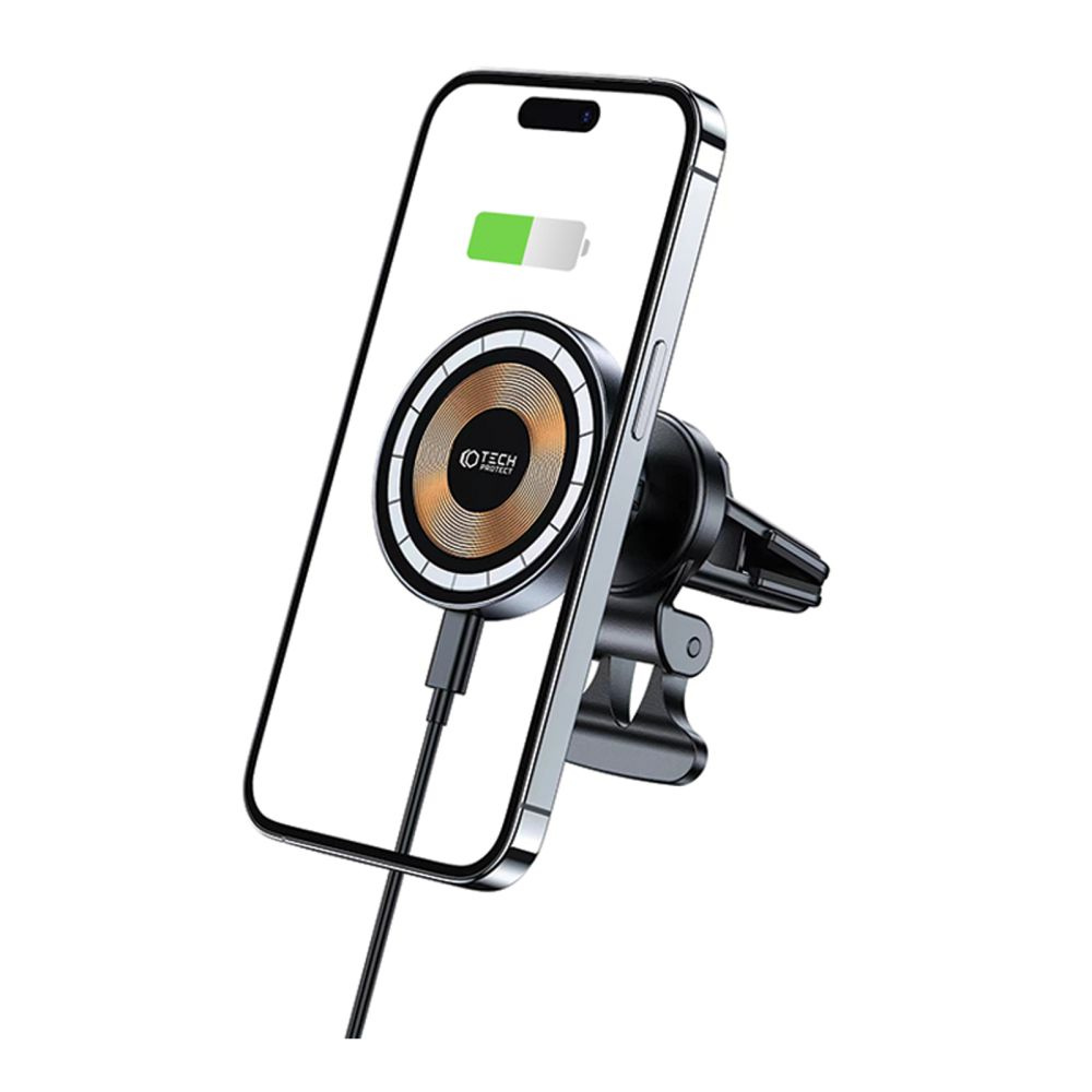 Tech-protect MM15W-V5 Magnetic MagSafe Vent Car Mount Wireless Charger 15W Black