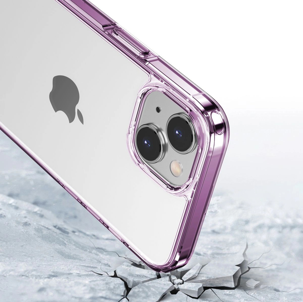 Bizon Case Halo for Apple iPhone 15 transparent-purple