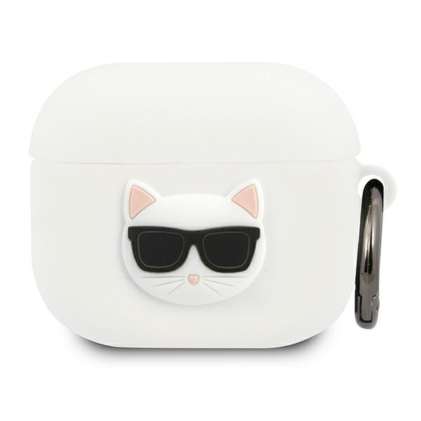 Karl Lagerfeld KLACA3SILCHWH Apple AirPods 3 cover white Silicone Choupette