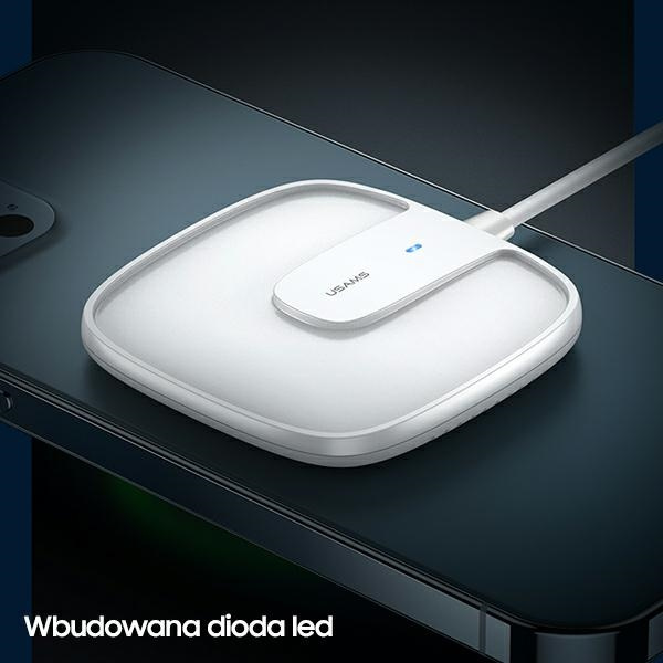USAMS Wireless Charger US-CD159 magnetic W1 15W Extra-thin Apple iPhone 12 series white CD159DZ02