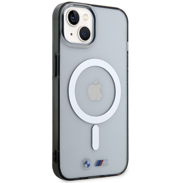 BMW BMHMP14MHCRS Apple iPhone 14 Plus transparent hardcase Silver Ring MagSafe