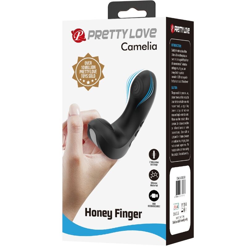 PRETTY LOVE - CAMELIA FINGER VIBRATOR 7 VIBRATIONS BLACK