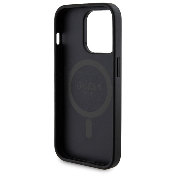 Guess GUBPM5P15L4GEMGK Apple iPhone 15 Pro hardcase + Powerbank 5000mAh MagSafe 4G Metal Logo black