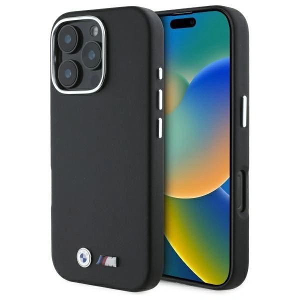 BMW BMHMP16L23PMWK Apple iPhone 16 Pro hardcase M Smooth Full Wrapped Metal MagSafe black