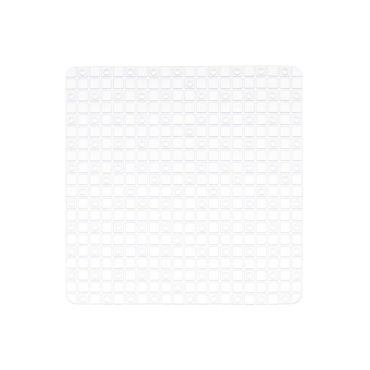 Non-slip Shower Mat Frames Transparent PVC 50,3 x 50,3 x 0,7 cm (6 Units)