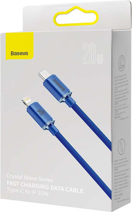 Baseus Crystal cable USB-C to Lightning, 20W, 1.2m (blue)