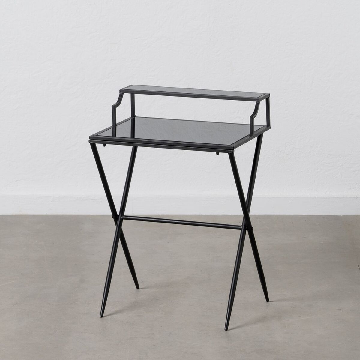 Nightstand Black Crystal Iron 45 x 35 x 65 cm