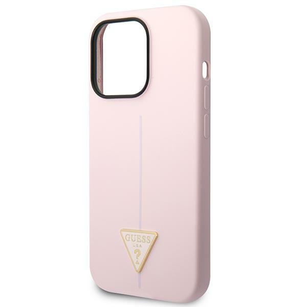 Guess GUHCP14LSLTGU Apple iPhone 14 Pro purple hardcase Silicone Triangle