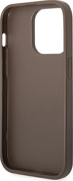 Guess GUHCP14XG4GLBR Apple iPhone 14 Pro Max brown hard case 4G Stripe Collection