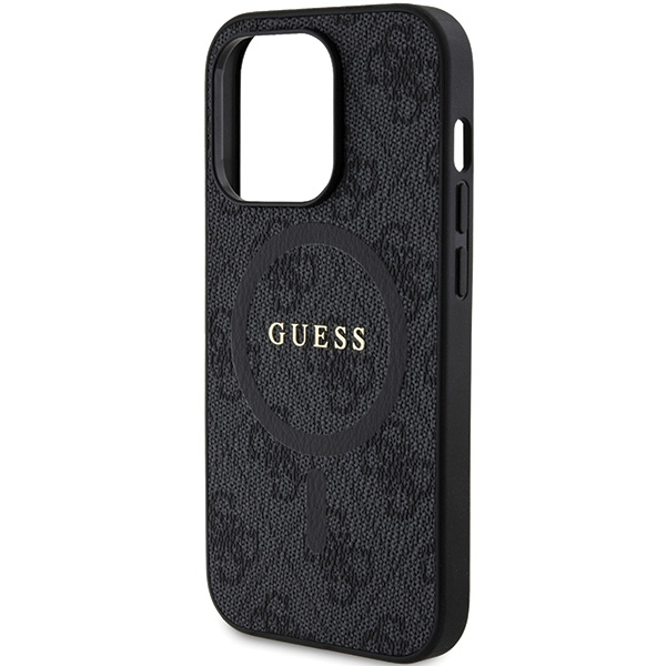 Guess GUHMP14XG4GFRK Apple iPhone 14 Pro Max hardcase 4G Collection Leather Metal Logo MagSafe black