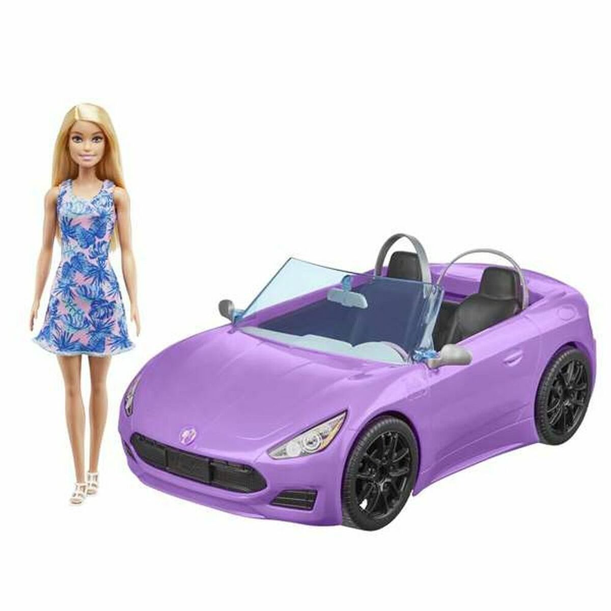Doll Mattel Barbie And Her Purple Convertible