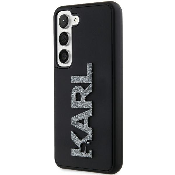 Karl Lagerfeld KLHCS23S3DMBKCK Samsung Galaxy S23 hardcase 3D Rubber Glitter Logo black