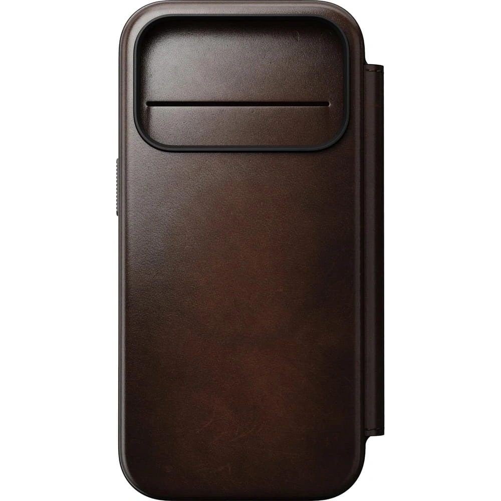 Skórzane etui NOMAD Modern Leather Folio do Apple iPhone 17 Pro Max kompatybilne z MagSafe, skóra Horween (rustic brown)
