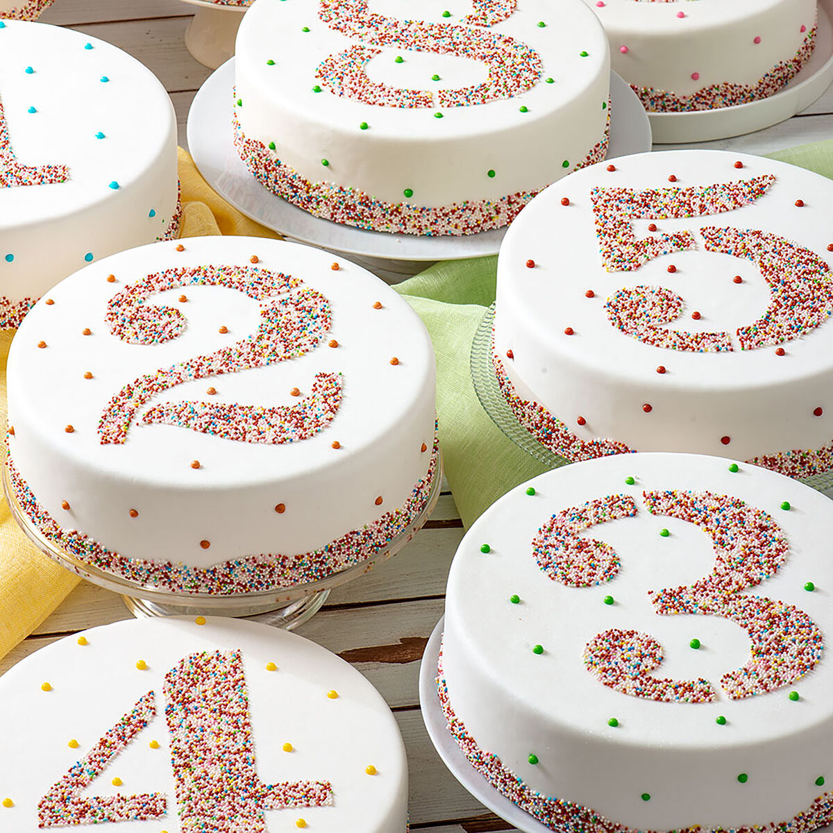 Cake stencil Algon 25 cm Number 7 (36 Units)