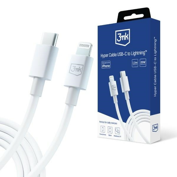 3MK cable Hyper USB-C / Lightning 20W 1.2m white