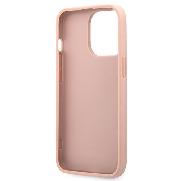 Guess GUHCP13XPSASBPI Apple iPhone 13 Pro Max pink hardcase Saffiano Stripe