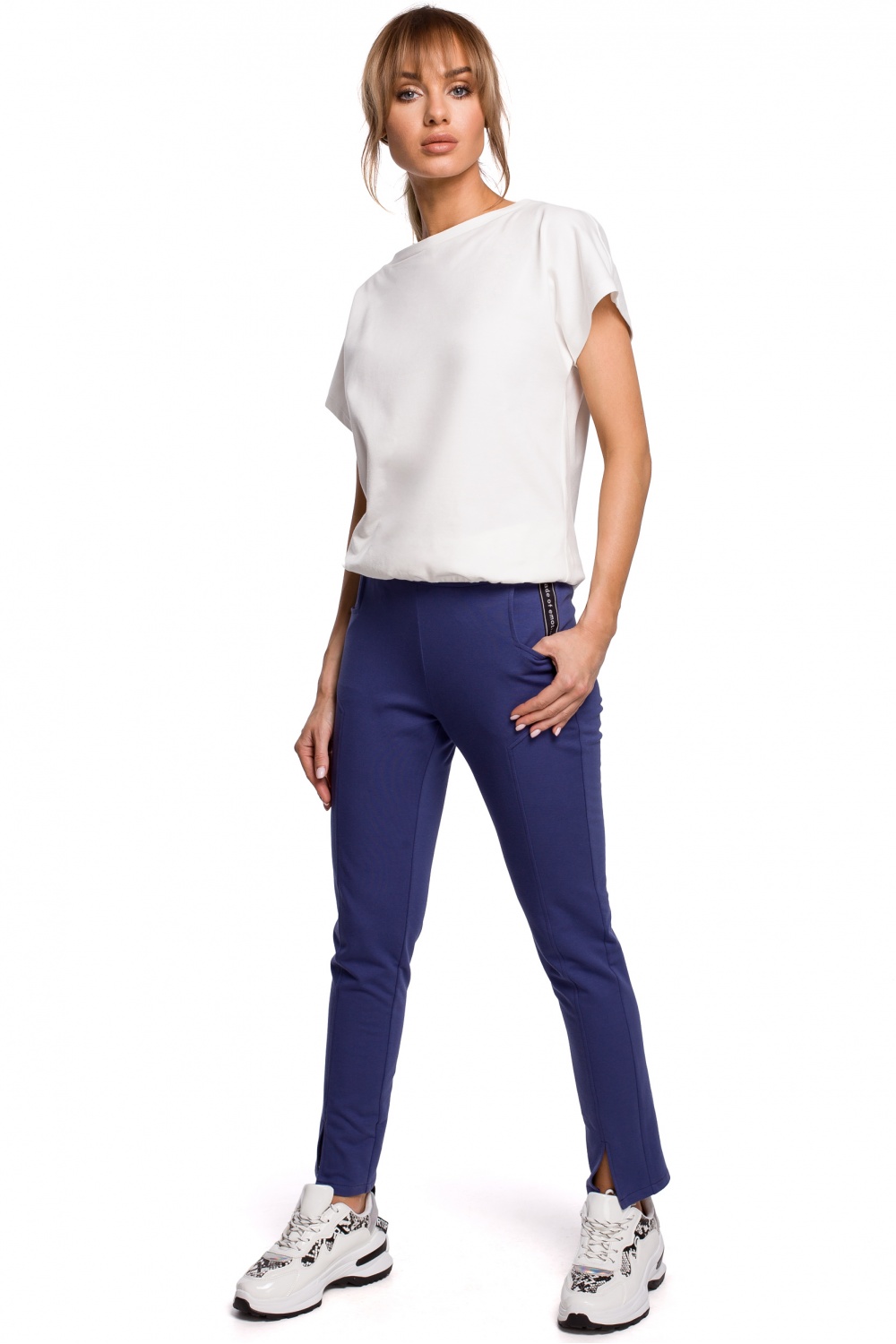 Lange Hose model 142271 Moe marineblau Damen