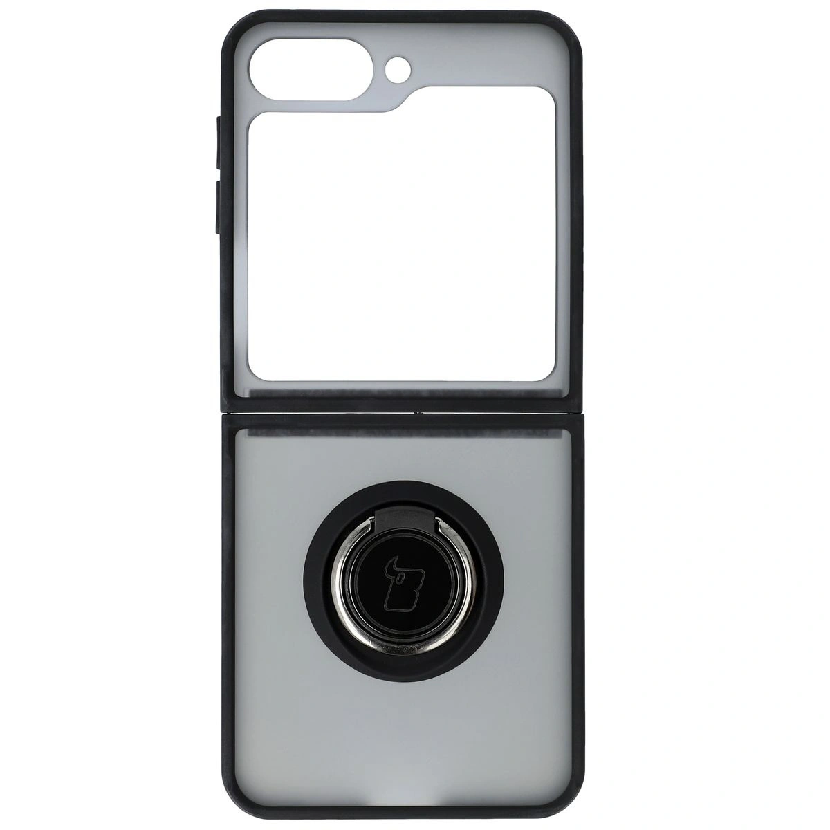 Bizon Case Hybrid Ring Samsung Galaxy Z Flip6 smoky with a black frame