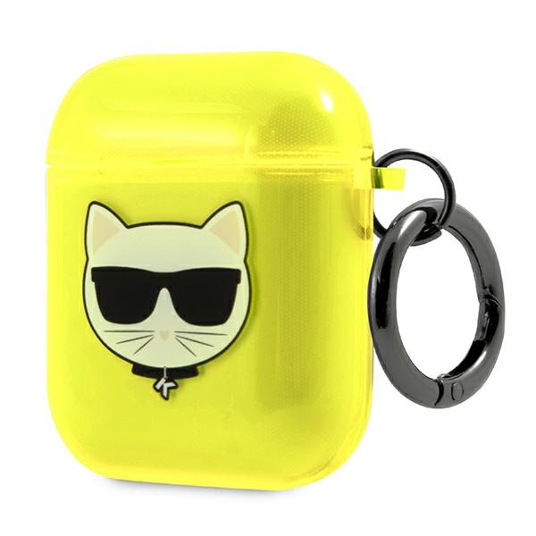 Karl Lagerfeld KLA2UCHFY Apple AirPods cover yellow Choupette