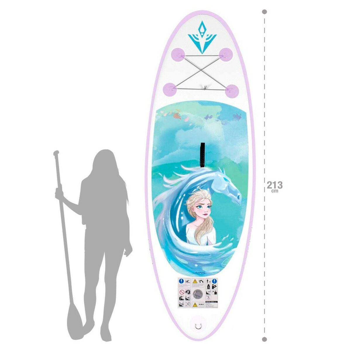 Inflatable Paddle Surf Board with Accessories Frozen