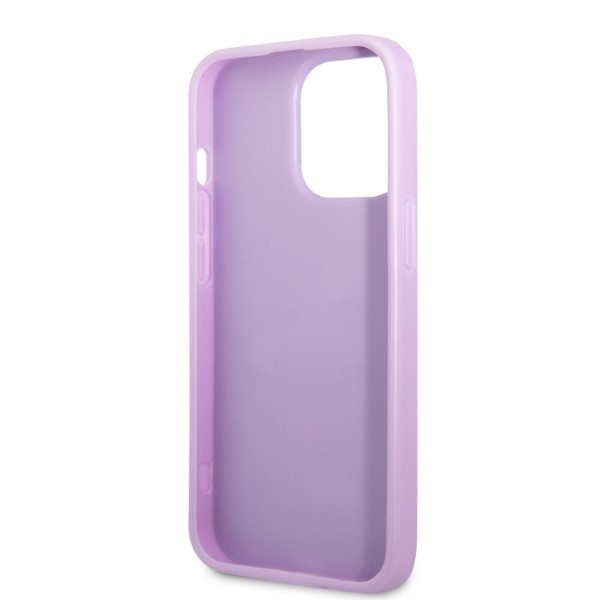 Guess GUHCP13LPS4MU Apple iPhone 13 Pro purple hardcase Saffiano 4G Small Metal Logo