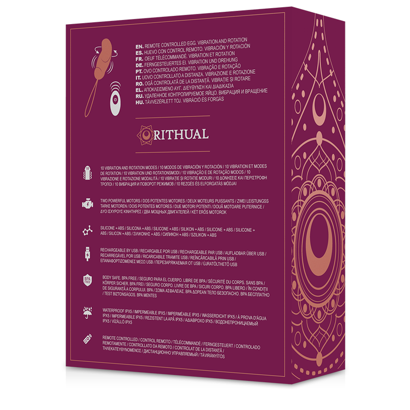 RITHUAL- ESHA REMOTE CONTROLLED EGG STIMULATOR ROTATION + VIBRATION