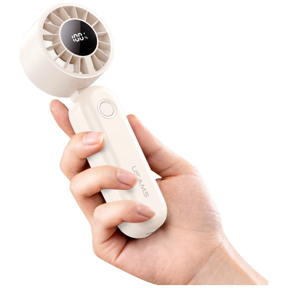 Składany wiatrak ręczny USAMS Mini ZB352 1200mAh beżowy