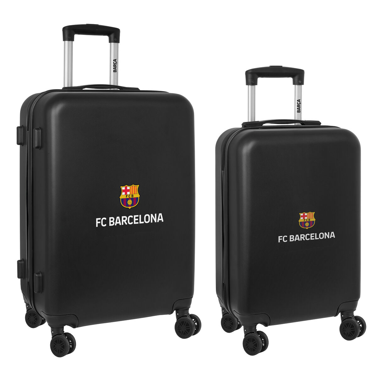 Set of suitcases F.C. Barcelona Trolley Black 2 Pieces 40 x 63 x 26 cm