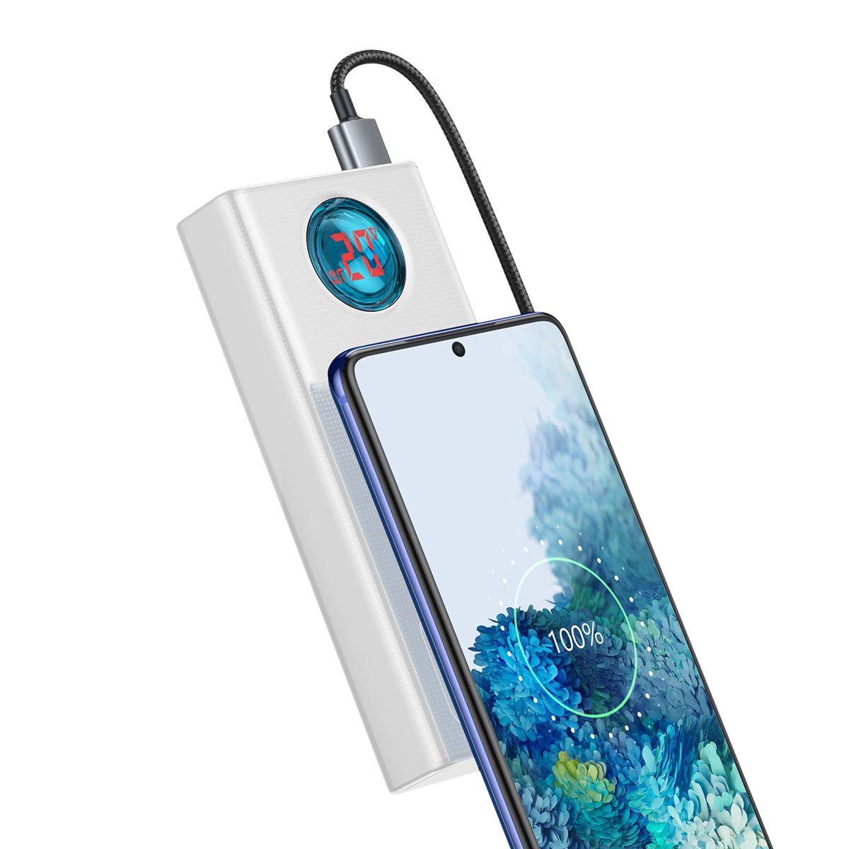 Powerbank Baseus Amblight 65W 30000mAh Overseas Edition white