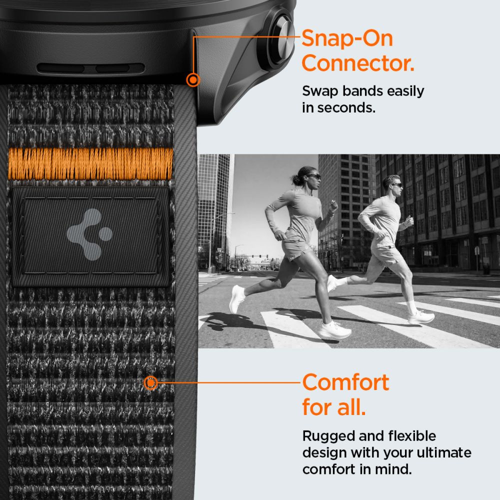 Pasek Spigen Athlex Air Garmin Quick Release 22mm Active Black/orange