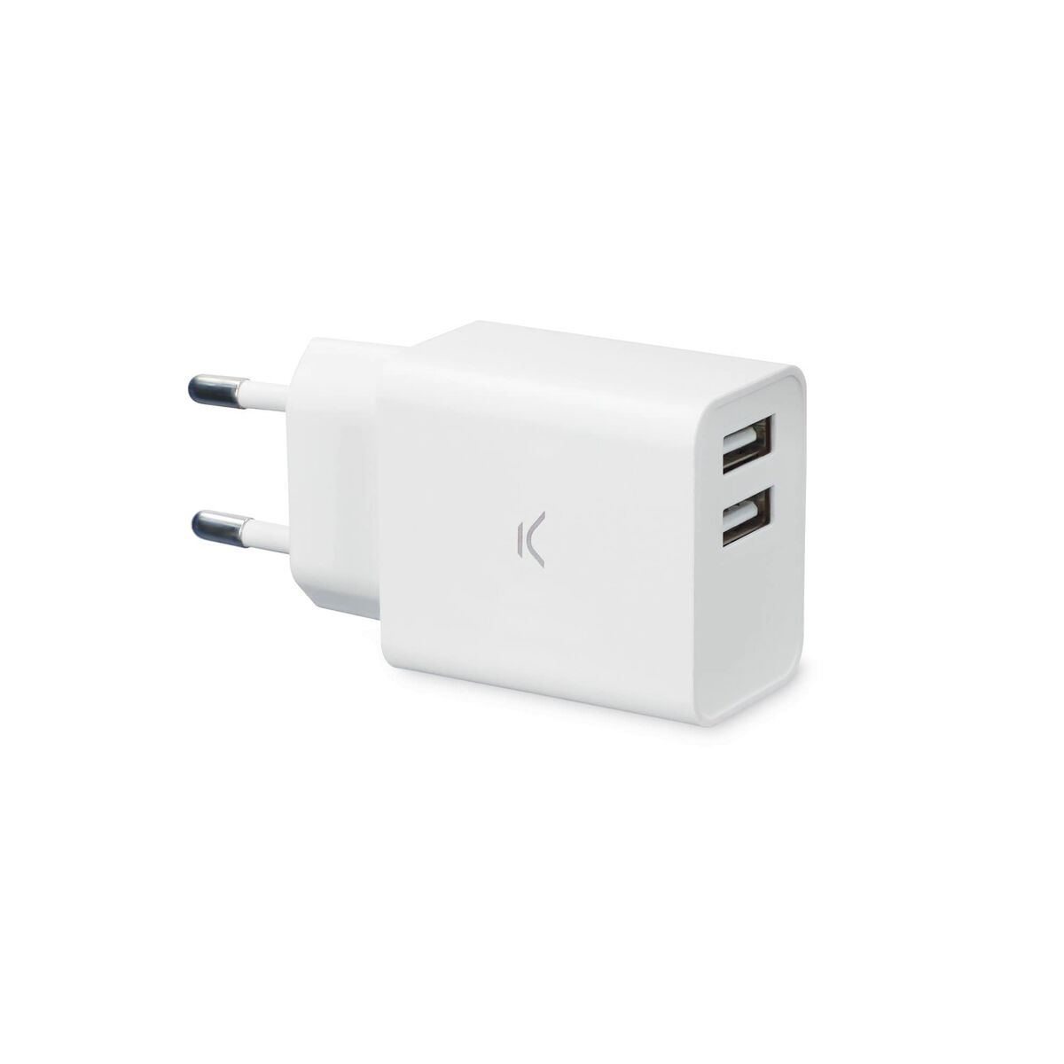 Wall Charger KSIX 2 USB 2.4A White Wall Charger KSIX 2 USB 2.4A White