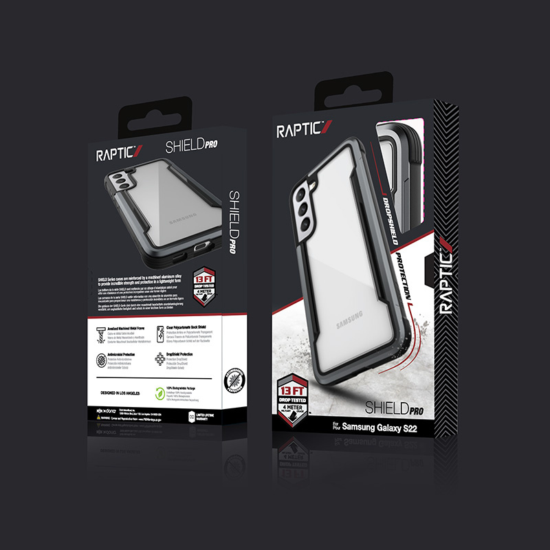X-Doria Raptic Shield Pro Samsung Galaxy S22 (Anti-bacterial) (Black)