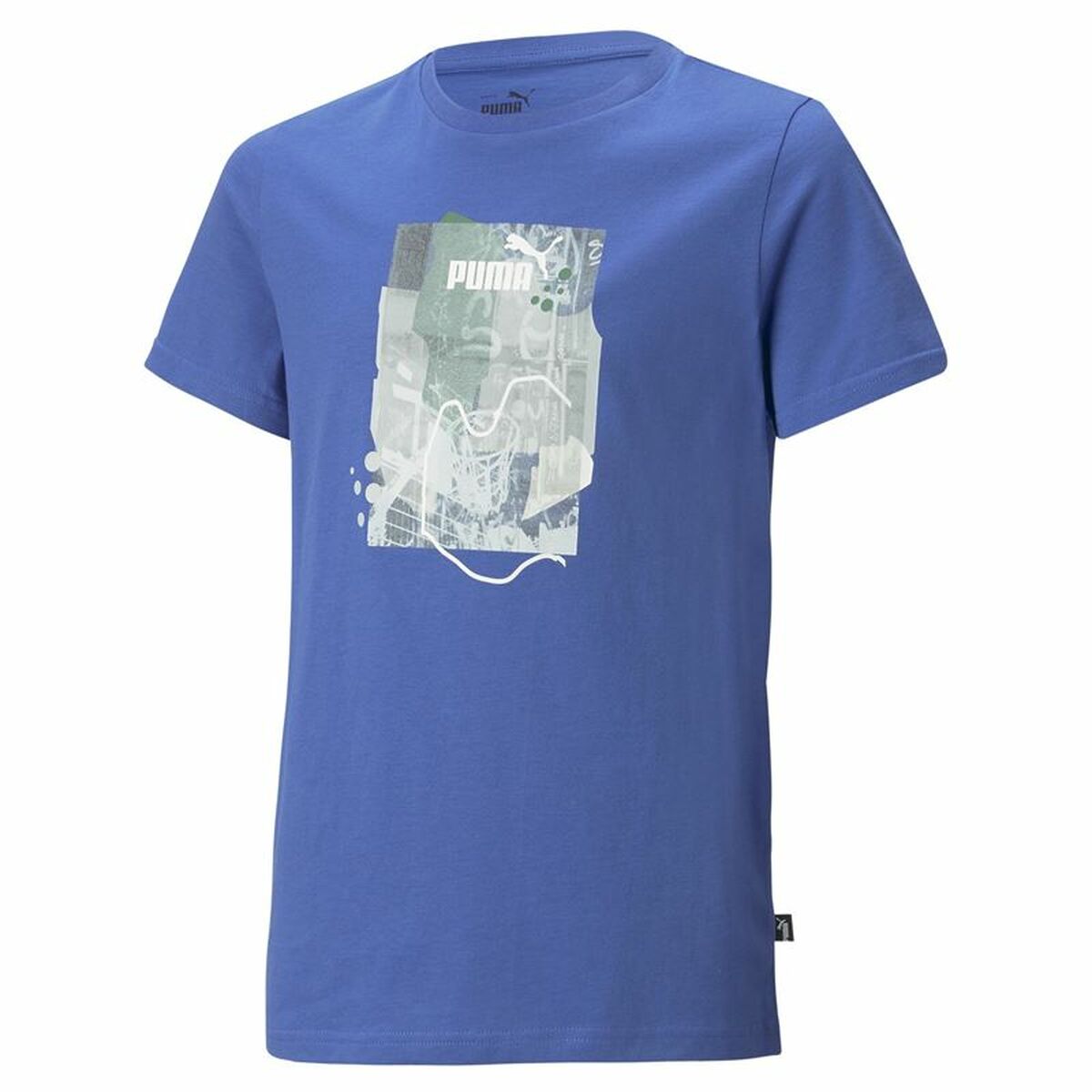 Children’s Short Sleeve T-Shirt Puma Essentials+ Street Art Grap Blue Children’s Short Sleeve T-Shirt Puma Essentials+ Street Art Grap Blue
