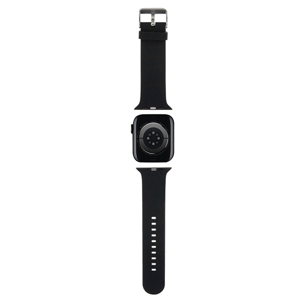 Karl Lagerfeld KLAWMSLCNK Apple Watch 4/5/6/7/SE/8/9 40/41mm strap 3D Rubber Choupette Heads black