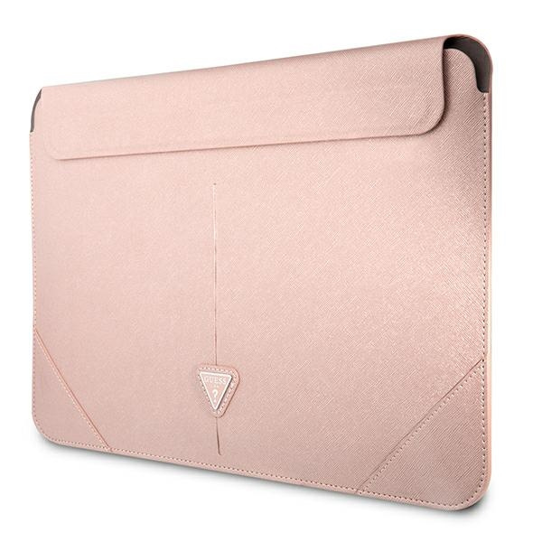 Guess Sleeve GUCS16PSATLP 16 inch pink Saffiano Triangle Logo