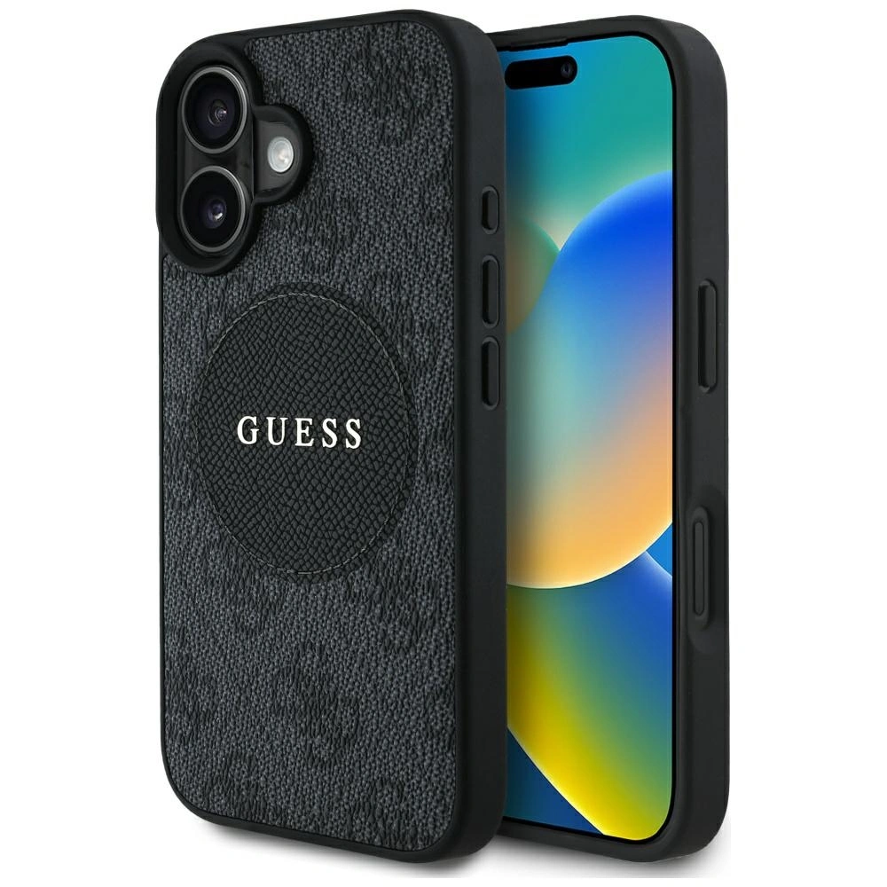 Guess 4G Circle Classic Logo MagSafe Apple iPhone 16 black