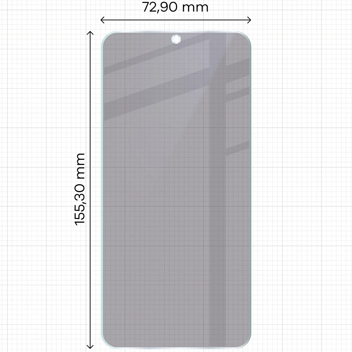 Prywatyzujące szkło hybrydowe Bizon Glass Mule Shadow do Samsung Galaxy S24+ Plus matowe
