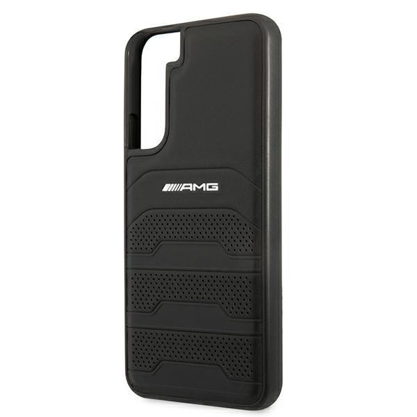 Mercedes AMG AMHCS22MGSEBK Samsung Galaxy S22+ Plus black hardcase Leather Debossed Lines