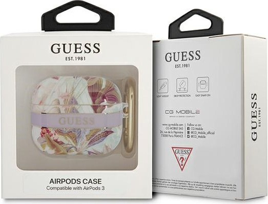 Guess GUA3HHFLU Apple AirPods 3 purple Flower Strap Collection