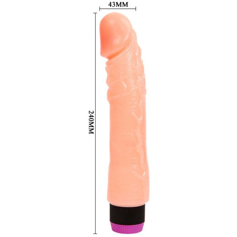 REALISTIC AND FLEXIBLE VIBRATOR FLESH 24 CM