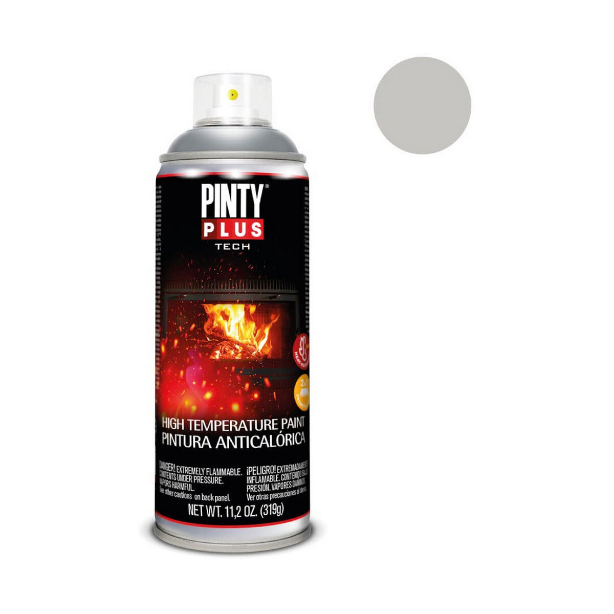 Hitzebeständige Farbe Pintyplus Tech A150 400 ml Spray Silberfarben