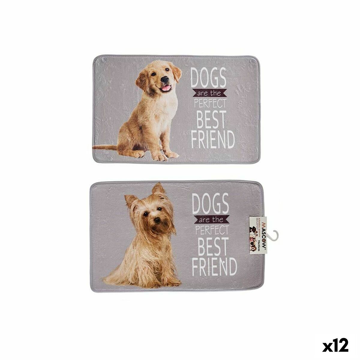 Dog Carpet Grey 45 x 0,5 x 69 cm 100 % polyester (12 Units)