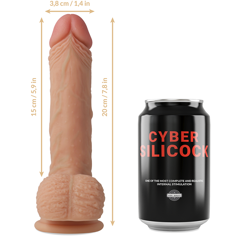 CYBER SILICOCK STRAP-ON FREEMAN LIQUID SILICONE WITH 3 RINGS FREE