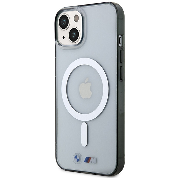 BMW BMHMP14SHCRS Apple iPhone 14 transparent hardcase Silver Ring MagSafe