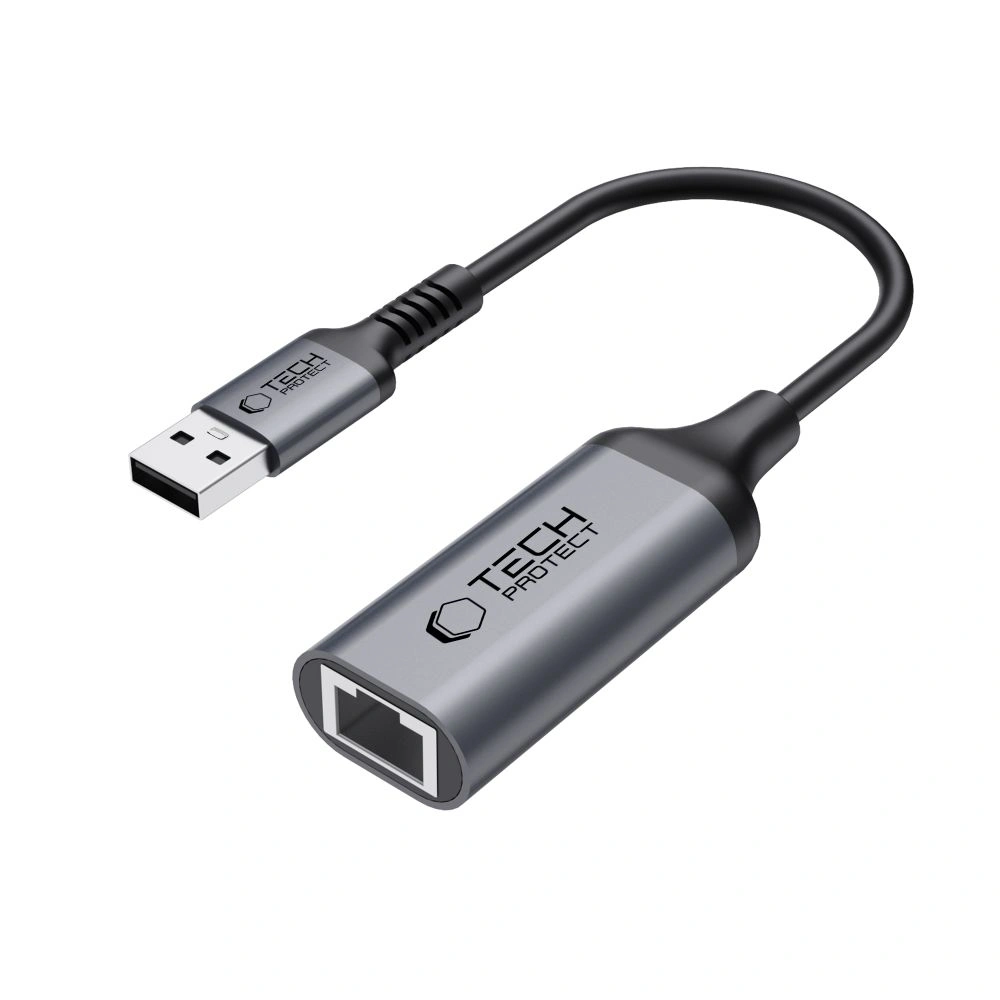 Tech-Protect Ultraboost Adapter USB-A 3.0 / Ethernet RJ45 1000Mbps Black