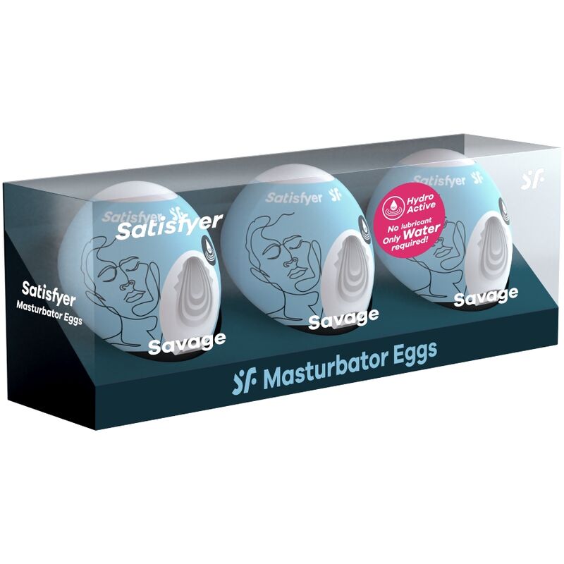 SATISFYER 3 MASTURBATOR EGGS - SAVAGE