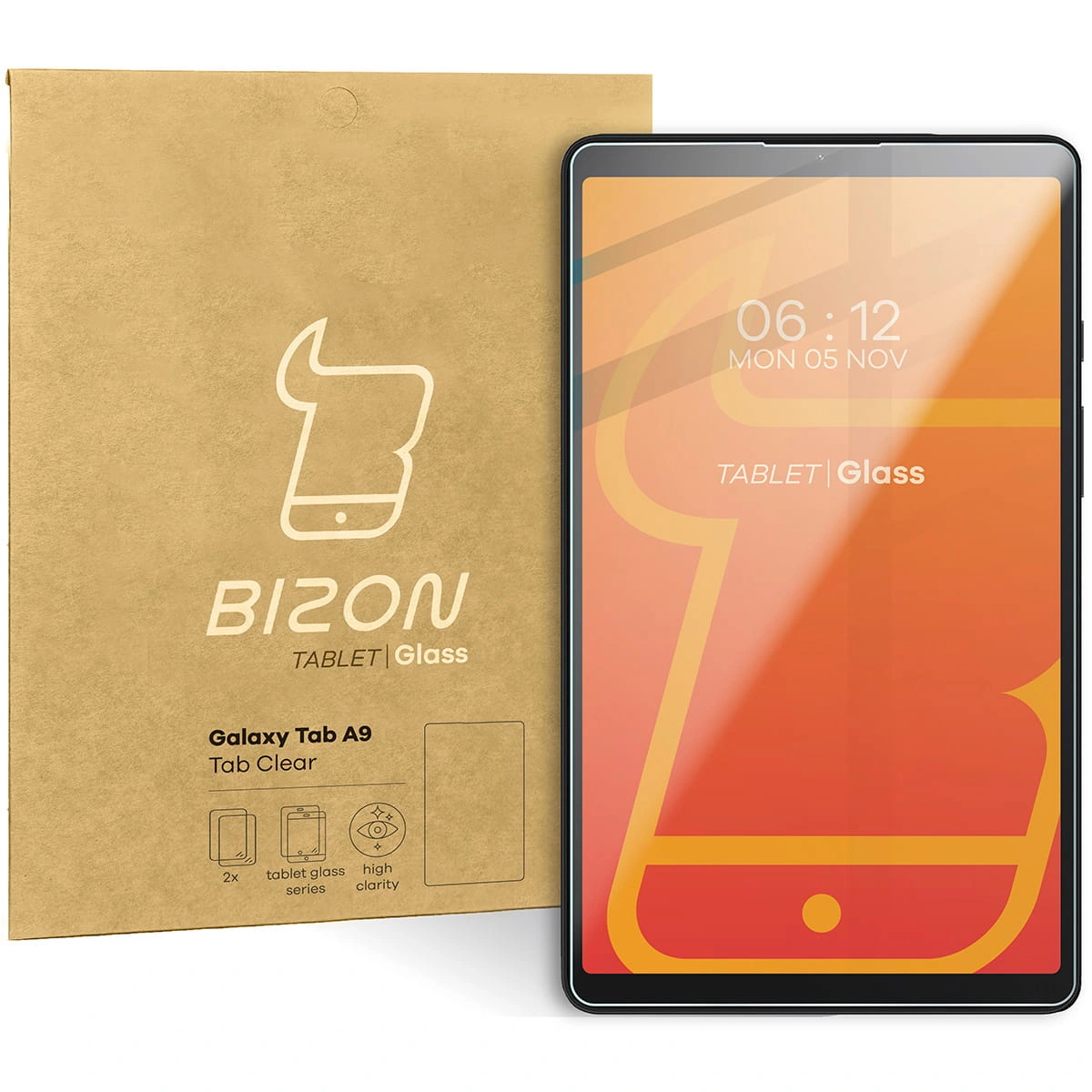 Bizon Glass Tab Clear Samsung Galaxy Tab A9 [2 PACK]