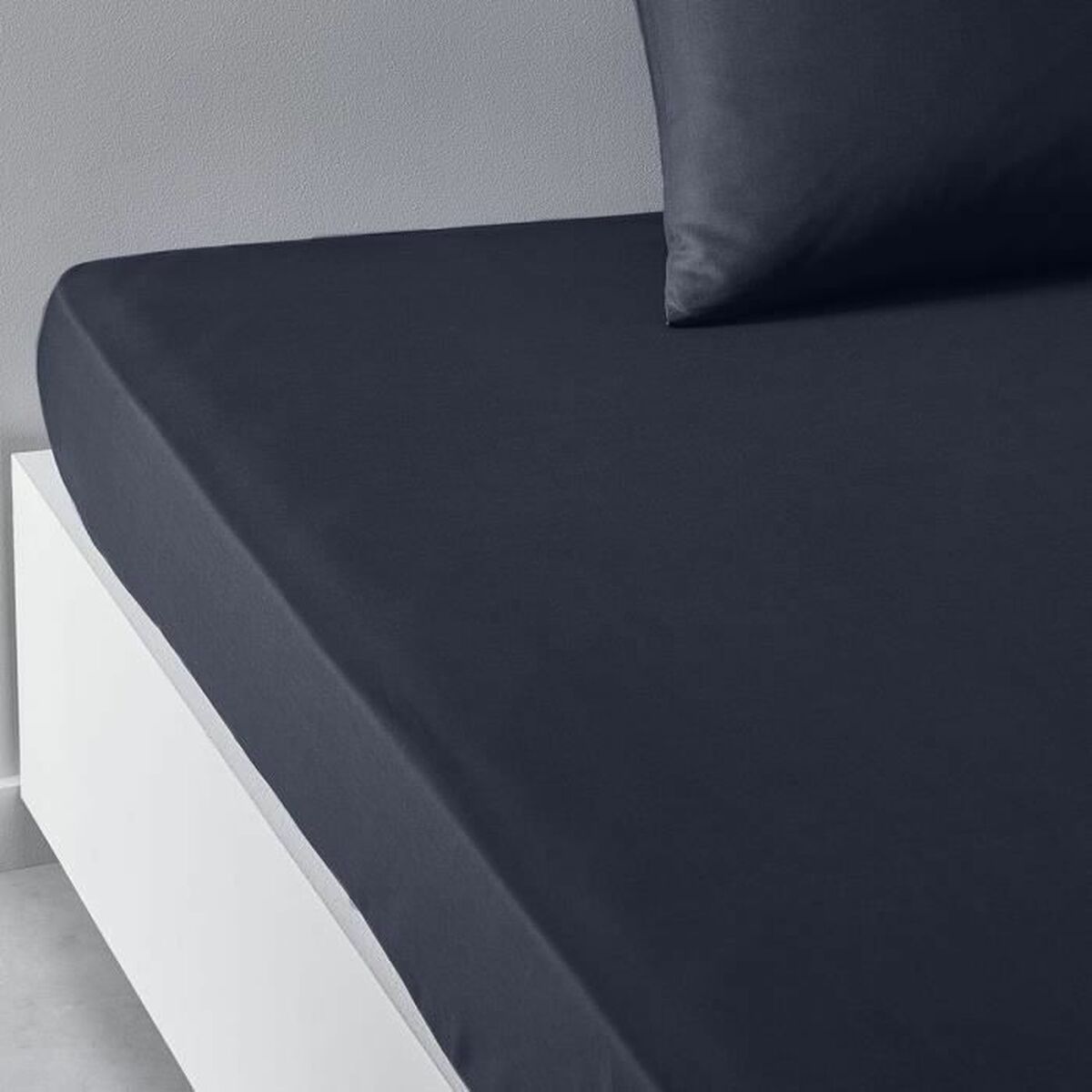 Fitted bottom sheet TODAY Essential Navy Blue 140 x 190 cm