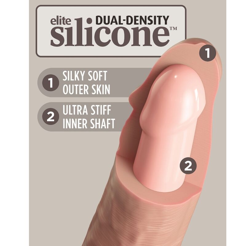 KING COCK ELITE - ADJUSTABLE HARNESS WITH DILDO 15.2 CM FOR BEGINNERS